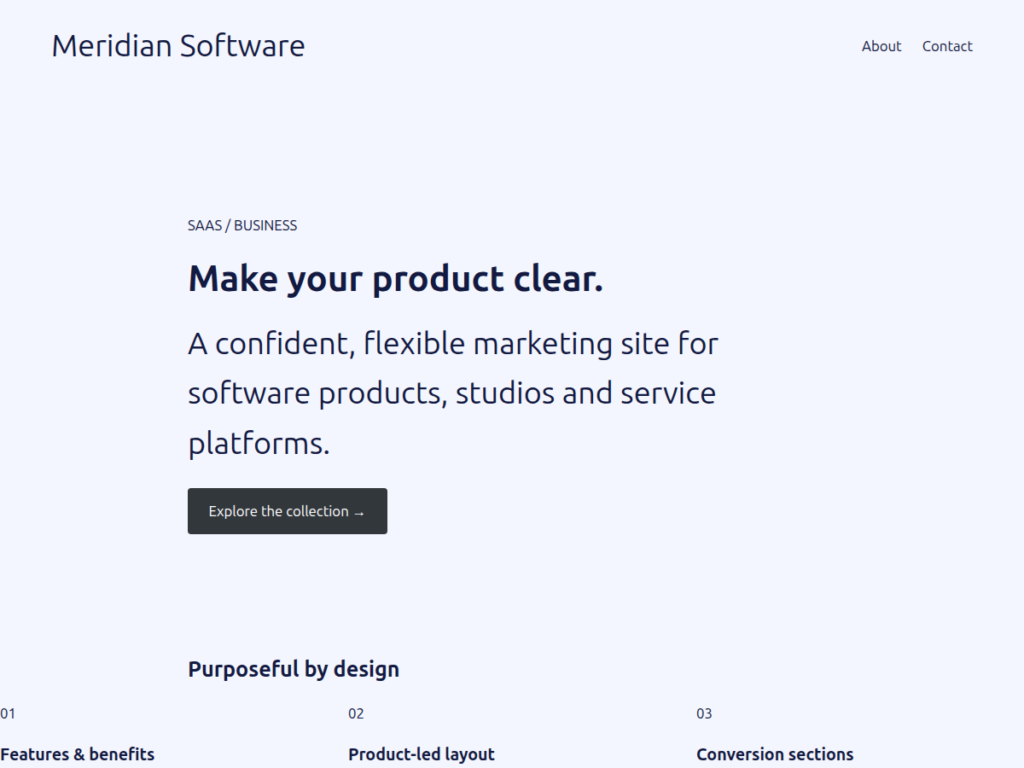 Screenshot of Launch Meridian WordPress theme